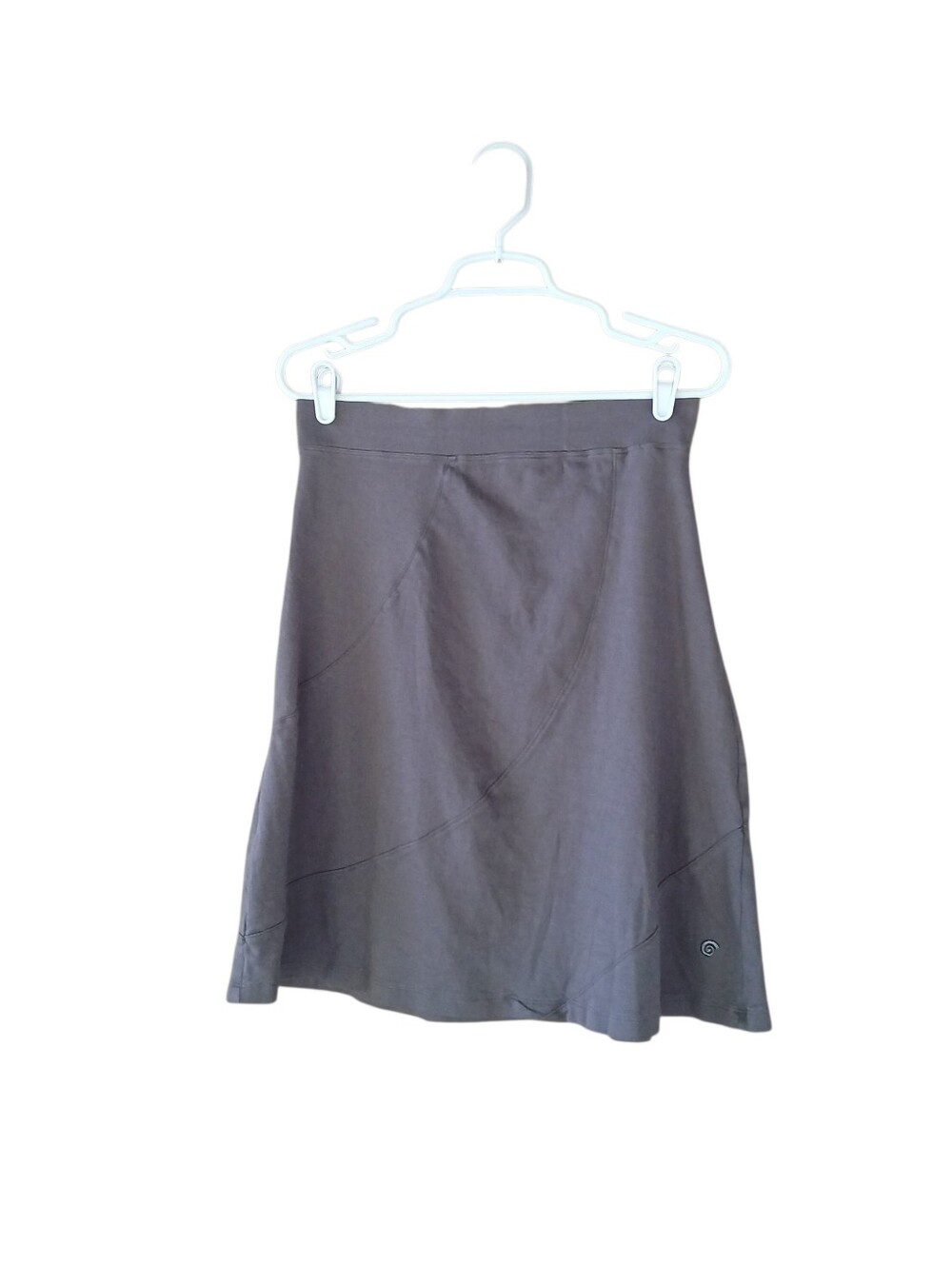 Aikii Gray A Line Cotton Midi Skirt Size Medium